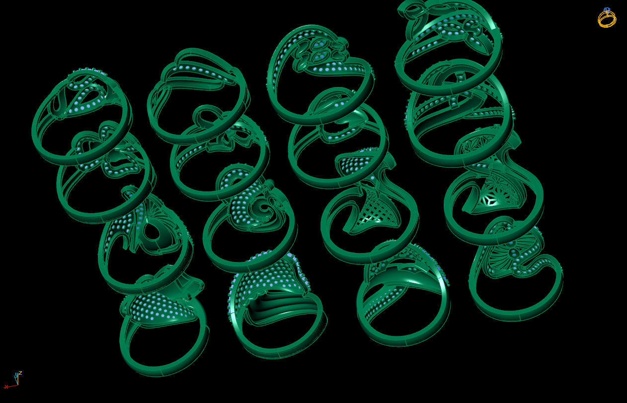 ring gold Jewelery 3D print model 3D print model  3D print model_4