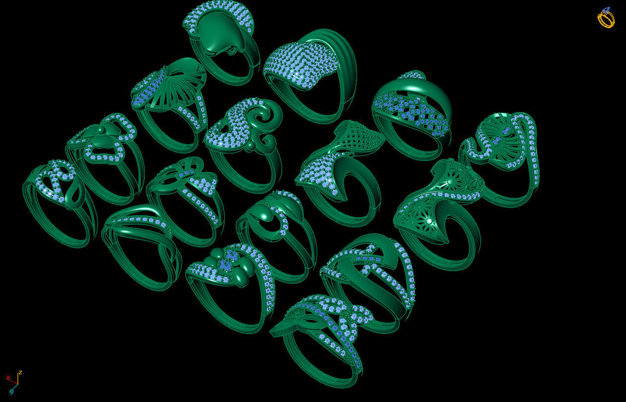 ring gold Jewelery 3D print model 3D print model  3D print model_3