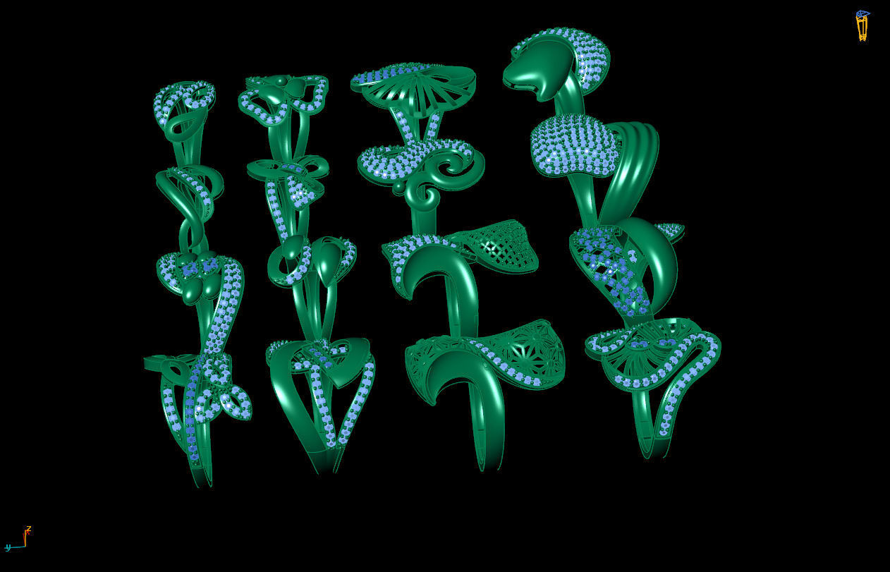 ring gold Jewelery 3D print model 3D print model  3D print model_2