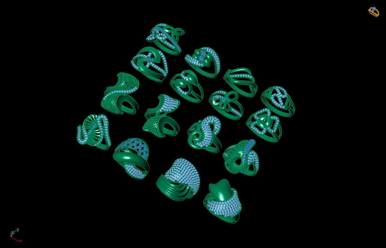 ring gold Jewelery 3D print model 3D print model  3D print model_6