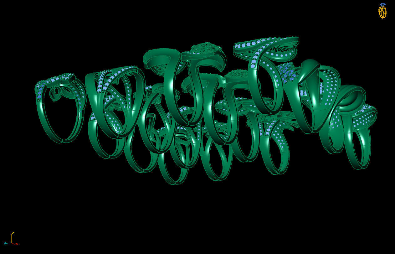 ring gold Jewelery 3D print model 3D print model  3D print model_5