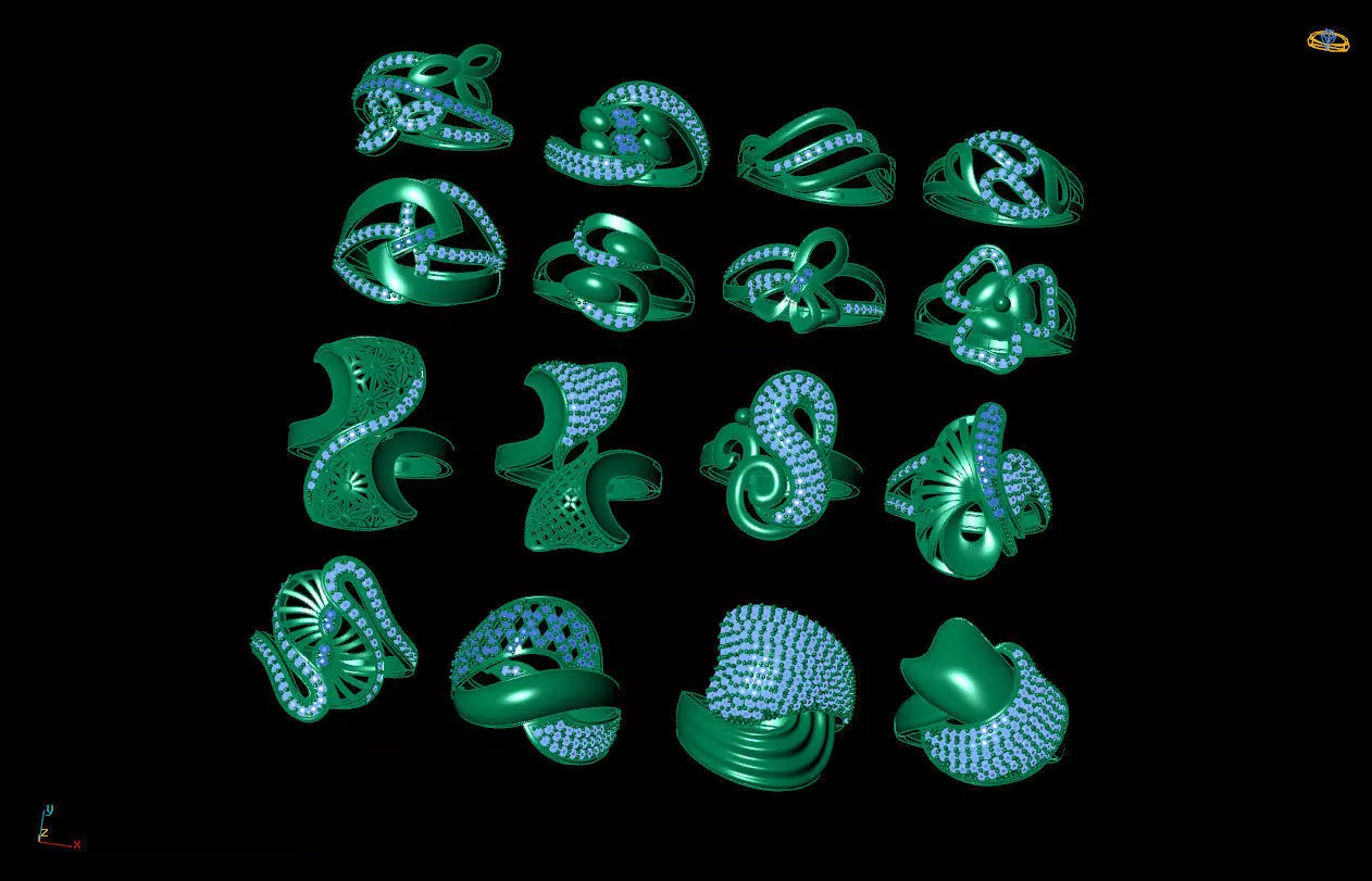 ring gold Jewelery 3D print model 3D print model  3D print model_0