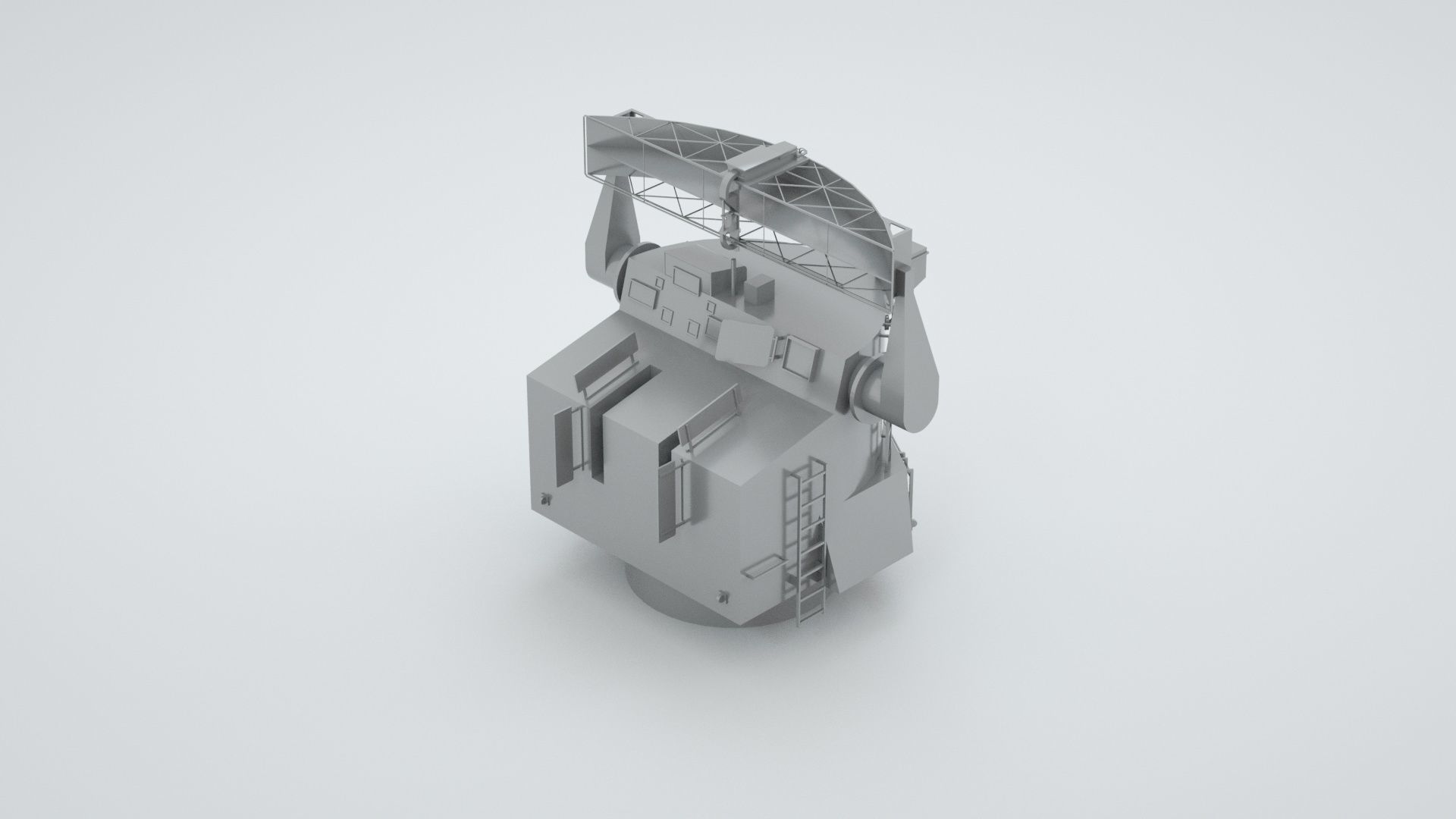 Type 274 Naval Main Battery Fire Control Radar 3D model_2