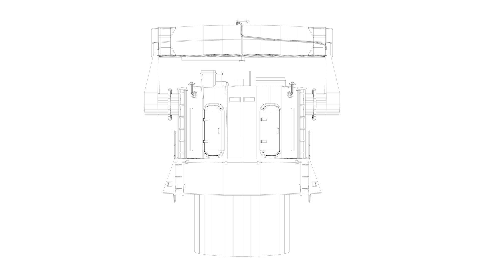 Type 274 Naval Main Battery Fire Control Radar 3D model_8