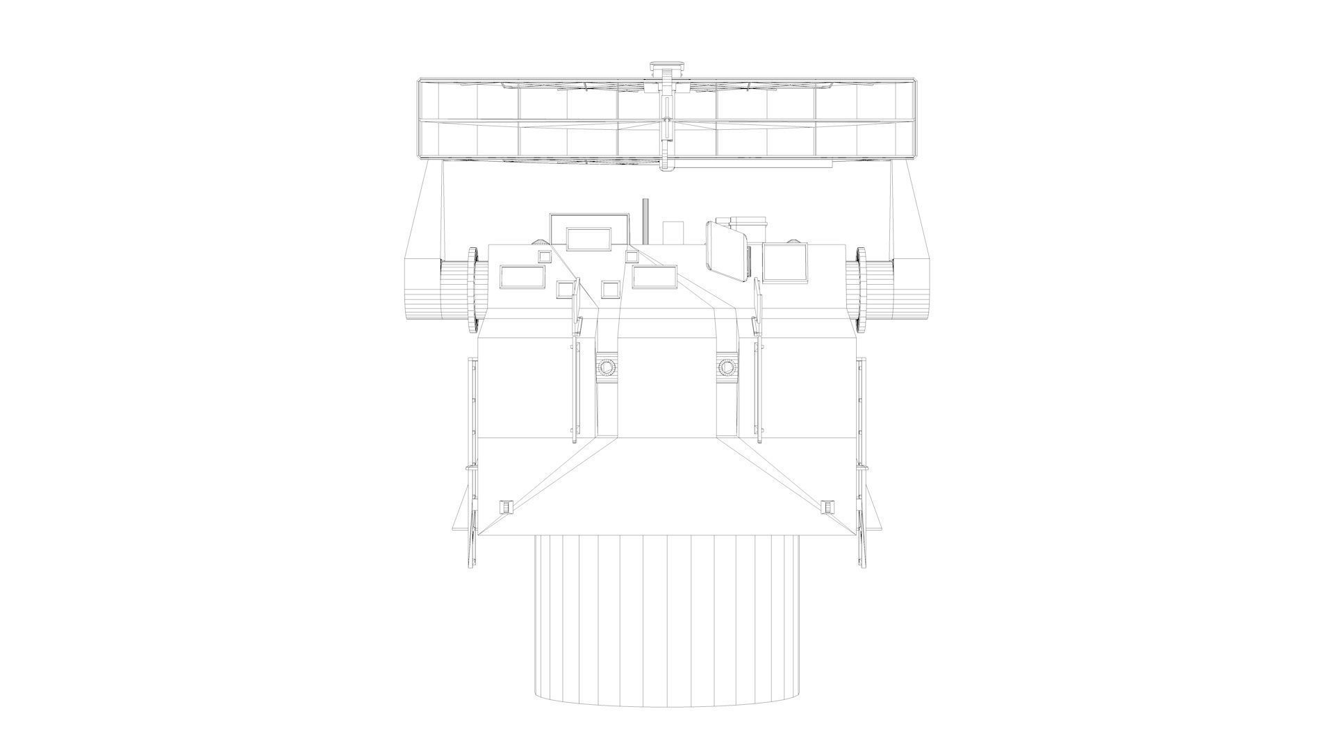 Type 274 Naval Main Battery Fire Control Radar 3D model_9