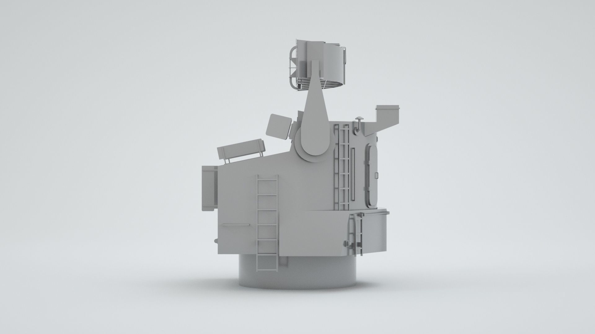 Type 274 Naval Main Battery Fire Control Radar 3D model_3