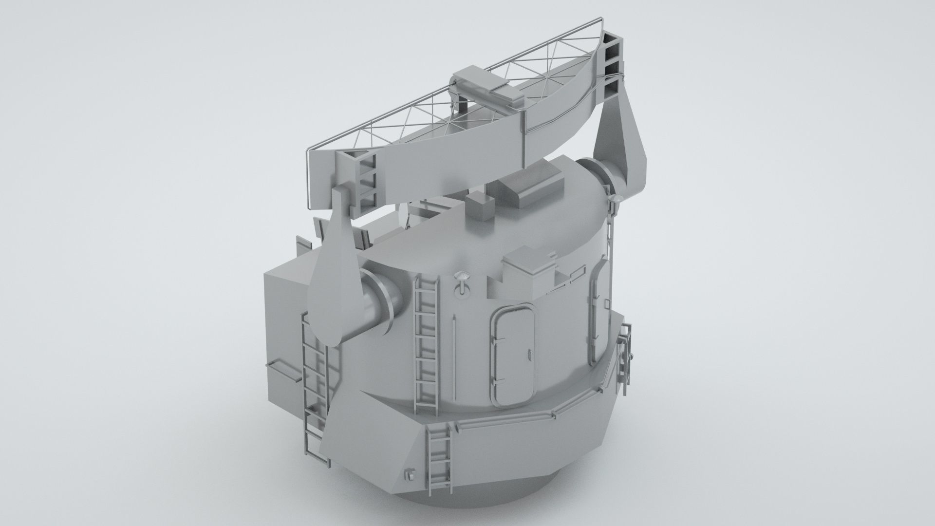 Type 274 Naval Main Battery Fire Control Radar 3D model_1