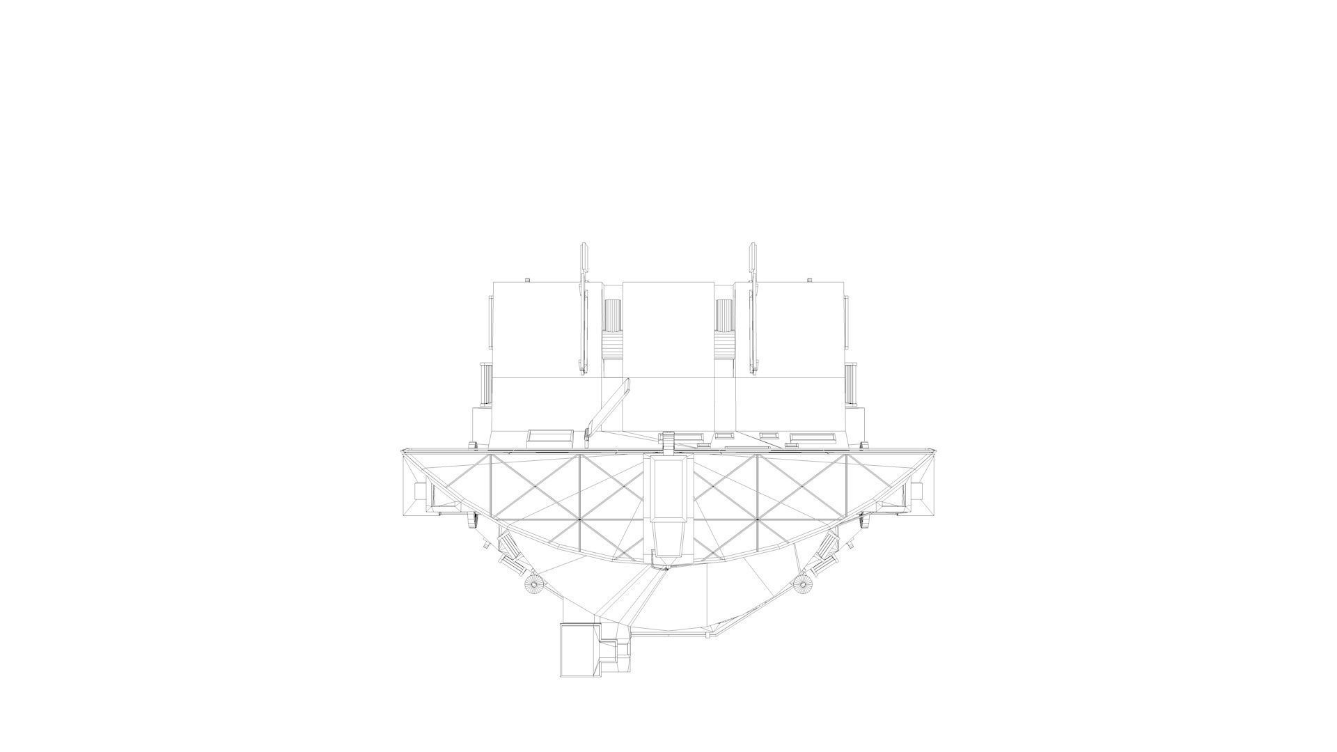 Type 274 Naval Main Battery Fire Control Radar 3D model_11