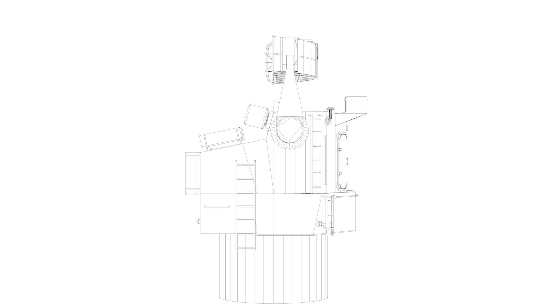 Type 274 Naval Main Battery Fire Control Radar 3D model_7