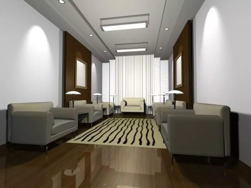 Luxury architectural Hall Lobby 3D model_0