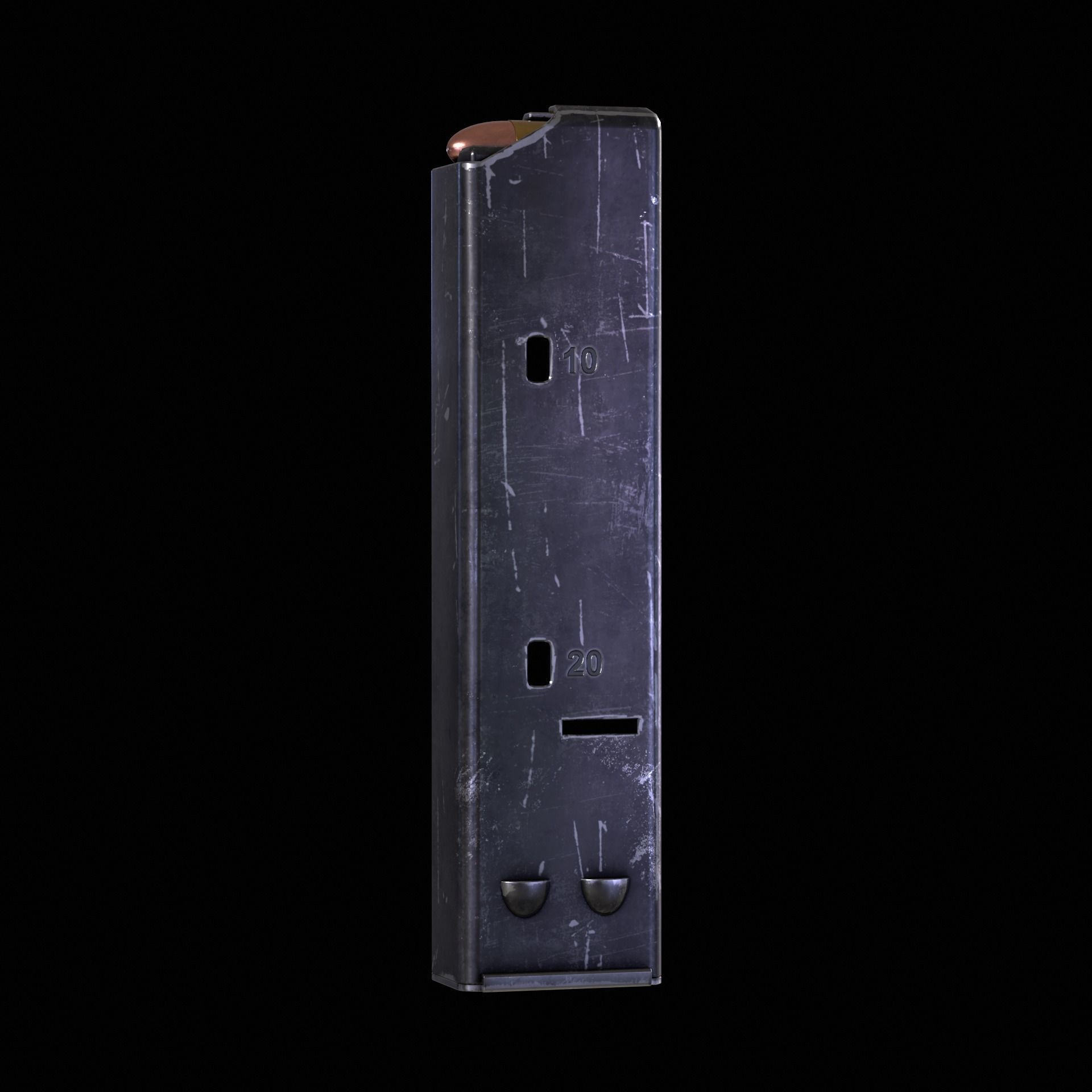Micro Uzi Low-poly 3D model_9