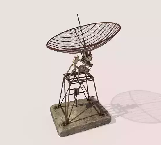 Old Satellite Antenna 3D model