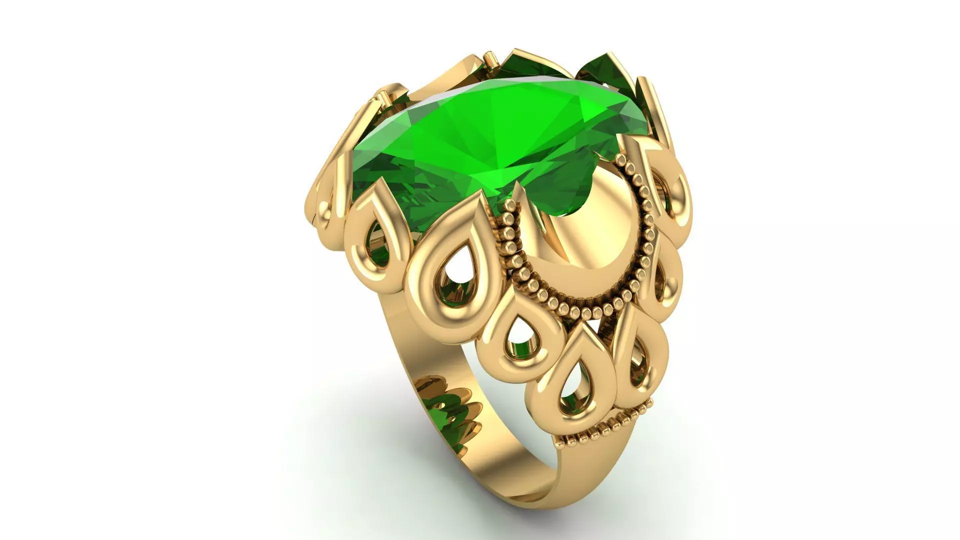 Silver ring 3D print model_0