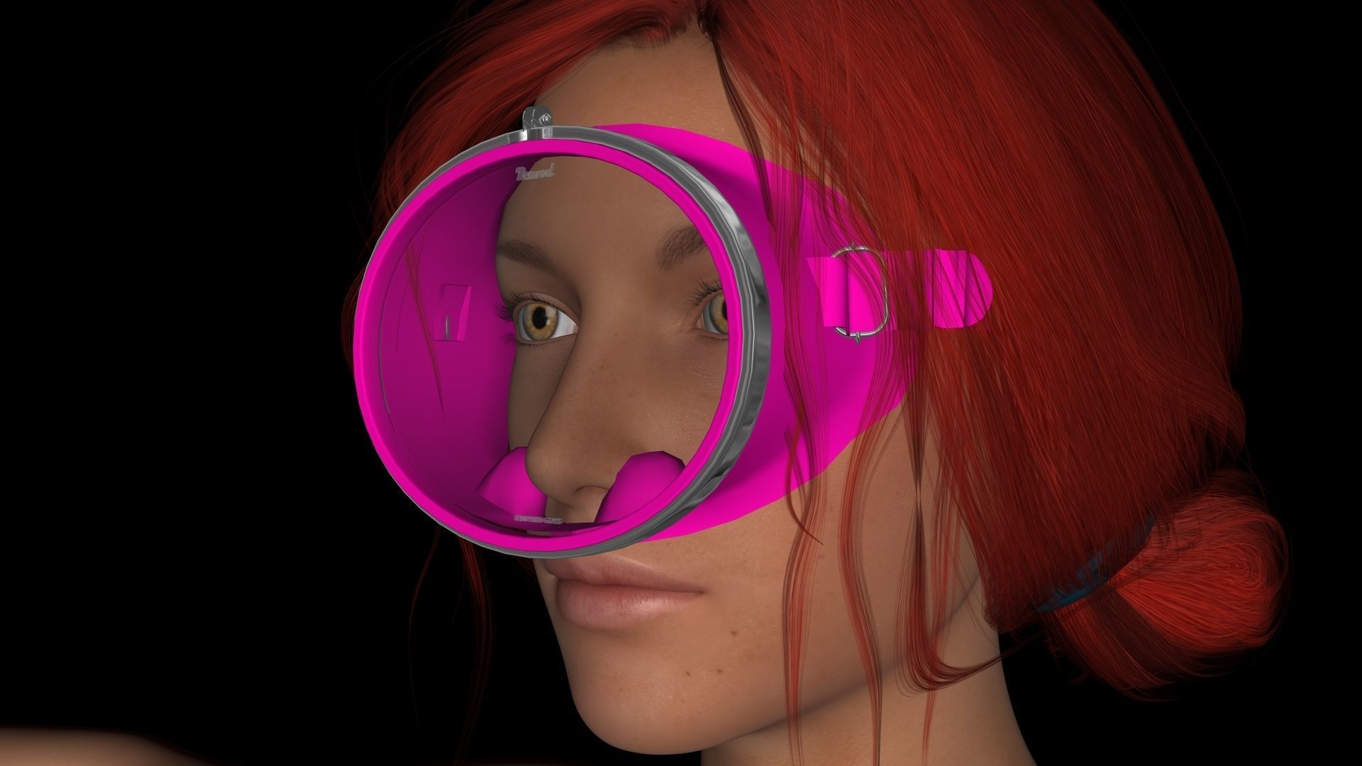 DIVING MASK 3D model_2