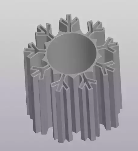 Penholder Vase Snowflake 3D print model