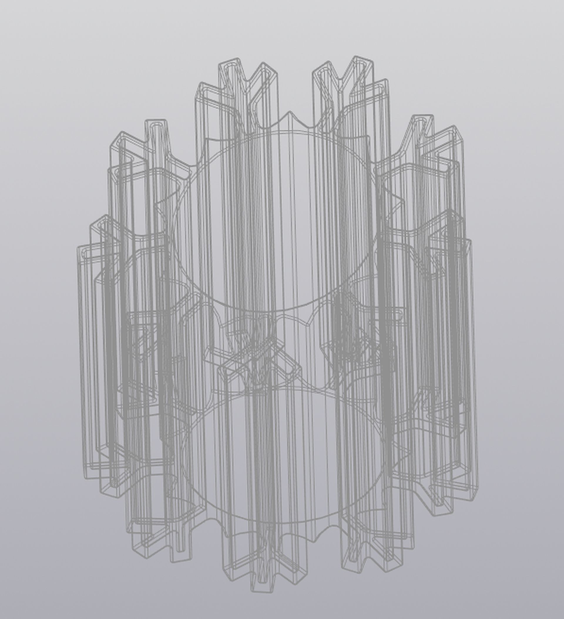 Penholder Vase Snowflake 3D print model_6