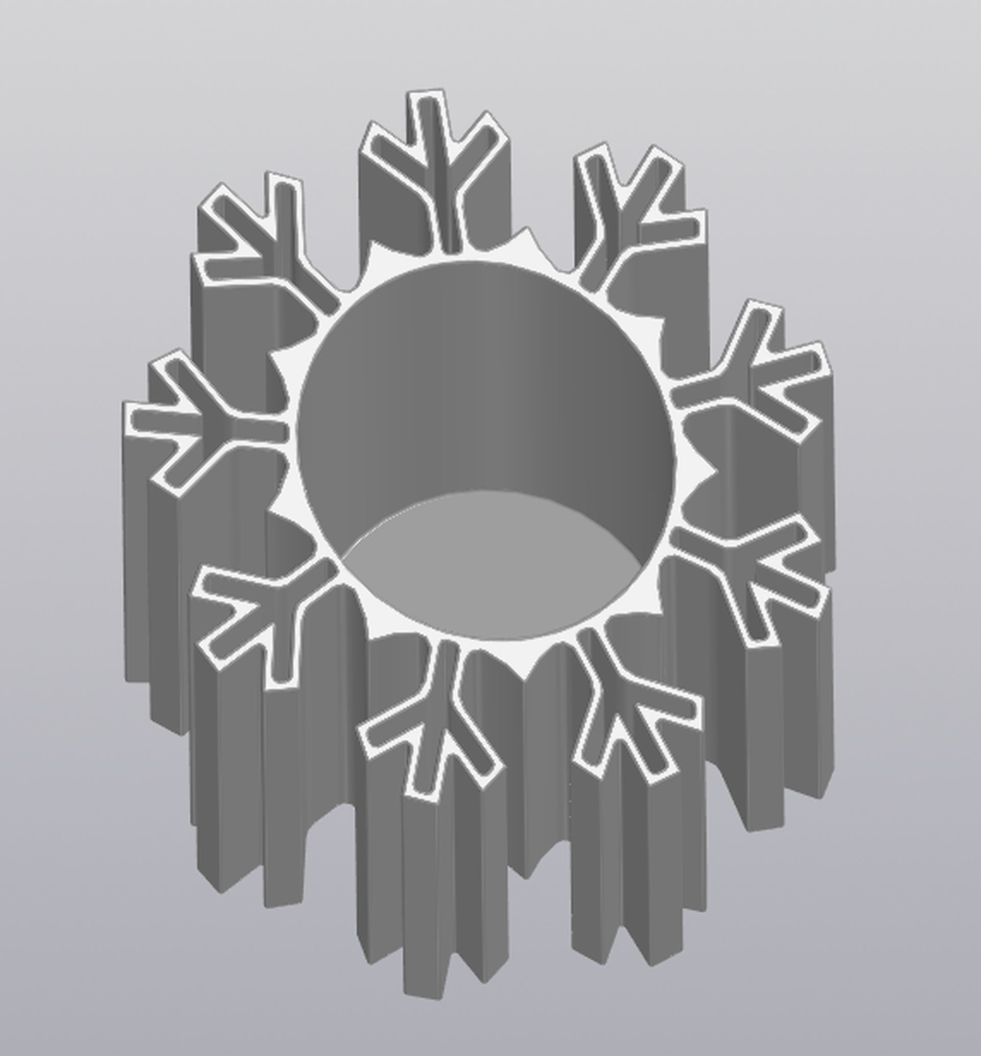 Penholder Vase Snowflake 3D print model_4