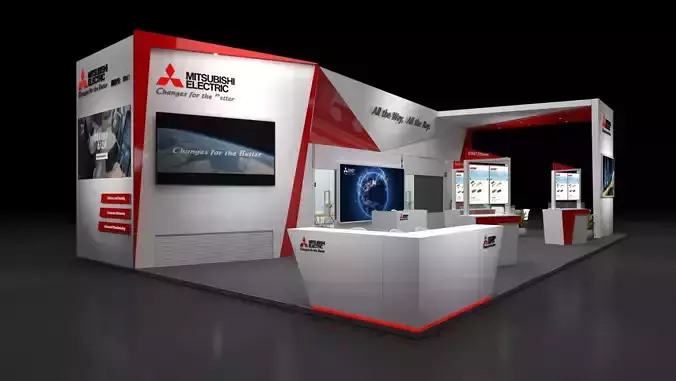 Mitsubishi exhibition booth at CIOE 2021