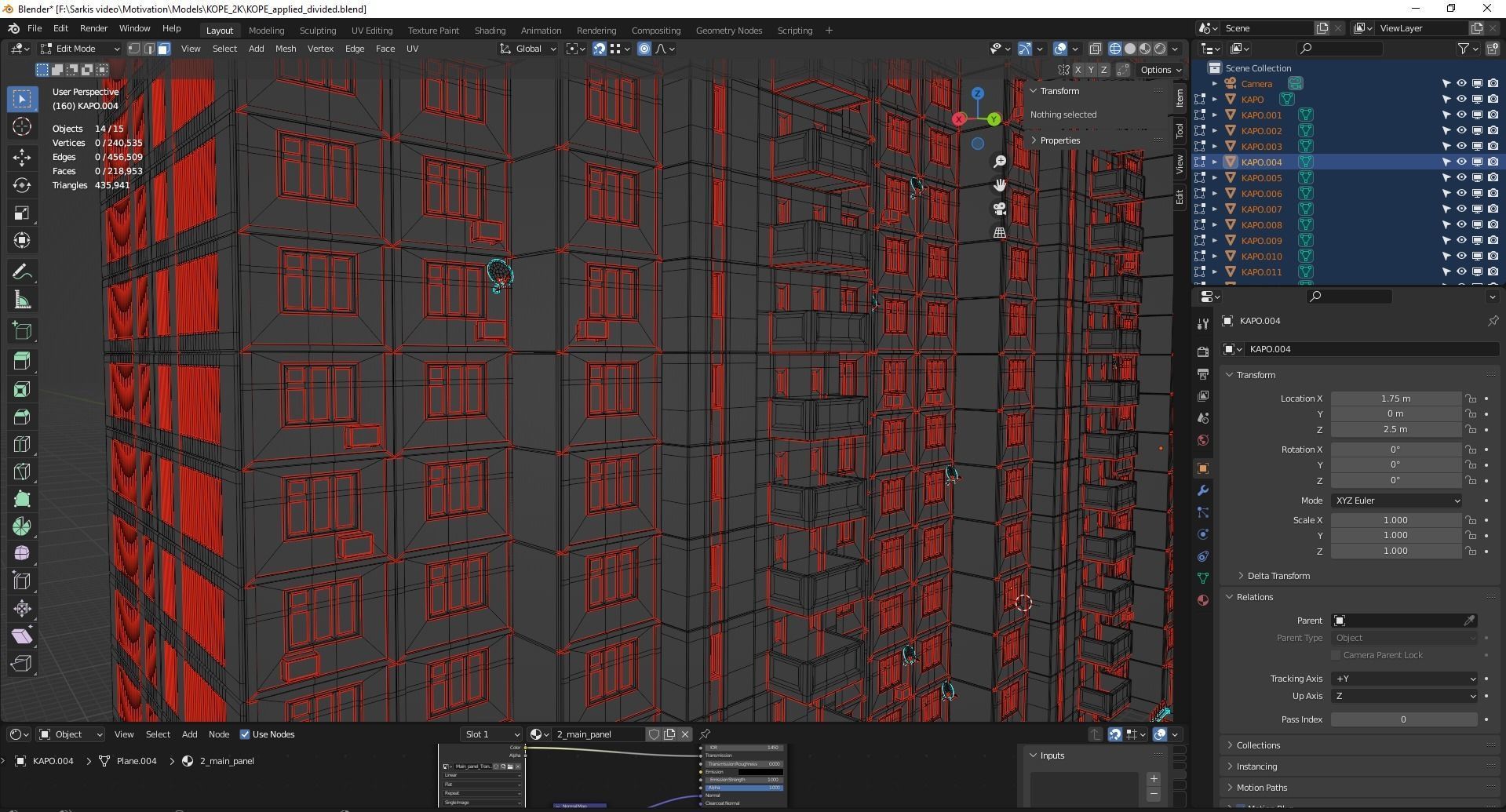 Plattenbau Panel appartment building 3D model_7
