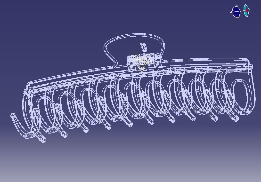 5 Inches Large Claw Clip Regular Curve 3D print model_39