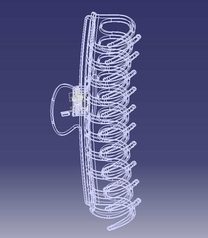 5 Inches Large Claw Clip Regular Curve 3D print model_23