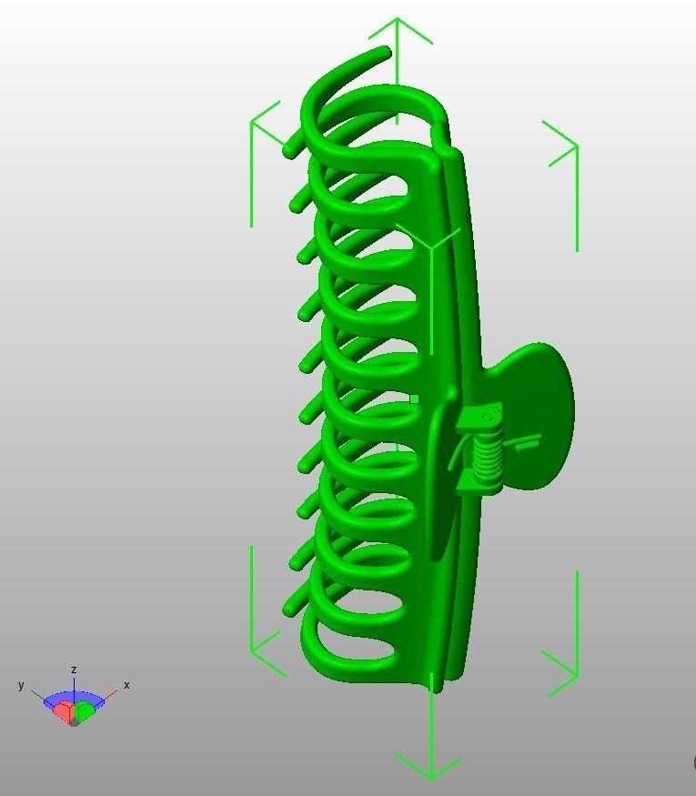 5 Inches Large Claw Clip Regular Curve 3D print model_46