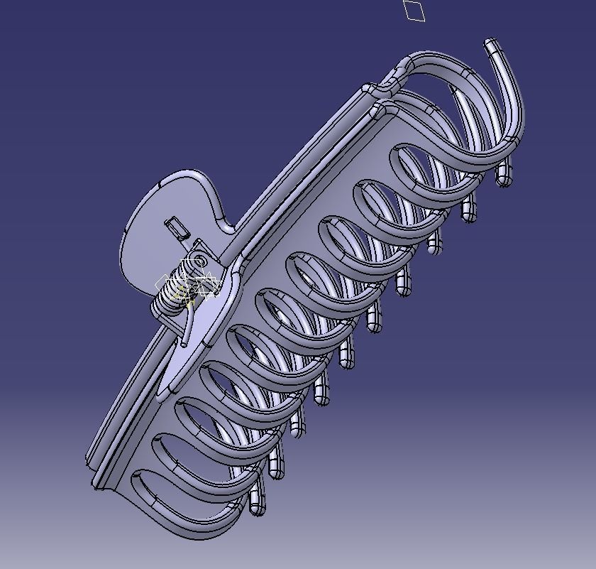 5 Inches Large Claw Clip Regular Curve 3D print model_34