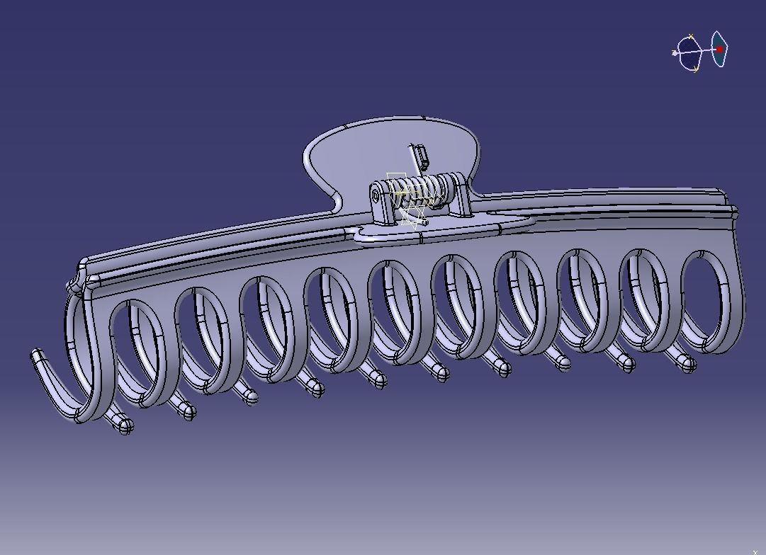 5 Inches Large Claw Clip Regular Curve 3D print model_38