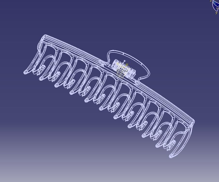 5 Inches Large Claw Clip Regular Curve 3D print model_41