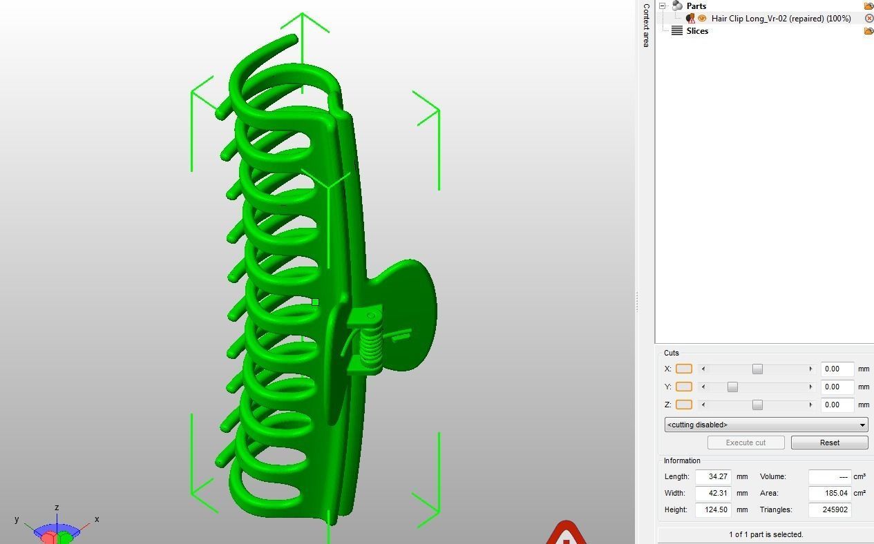 5 Inches Large Claw Clip Regular Curve 3D print model_47