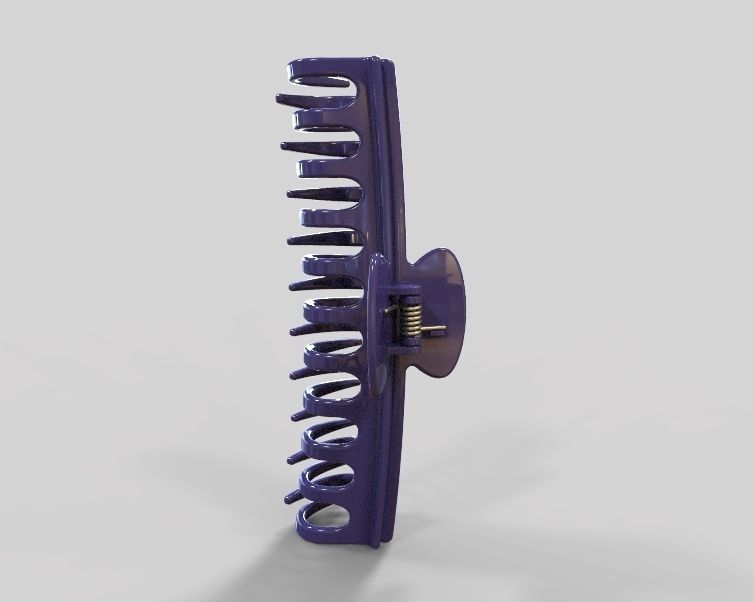 5 Inches Large Claw Clip Regular Curve 3D print model_21