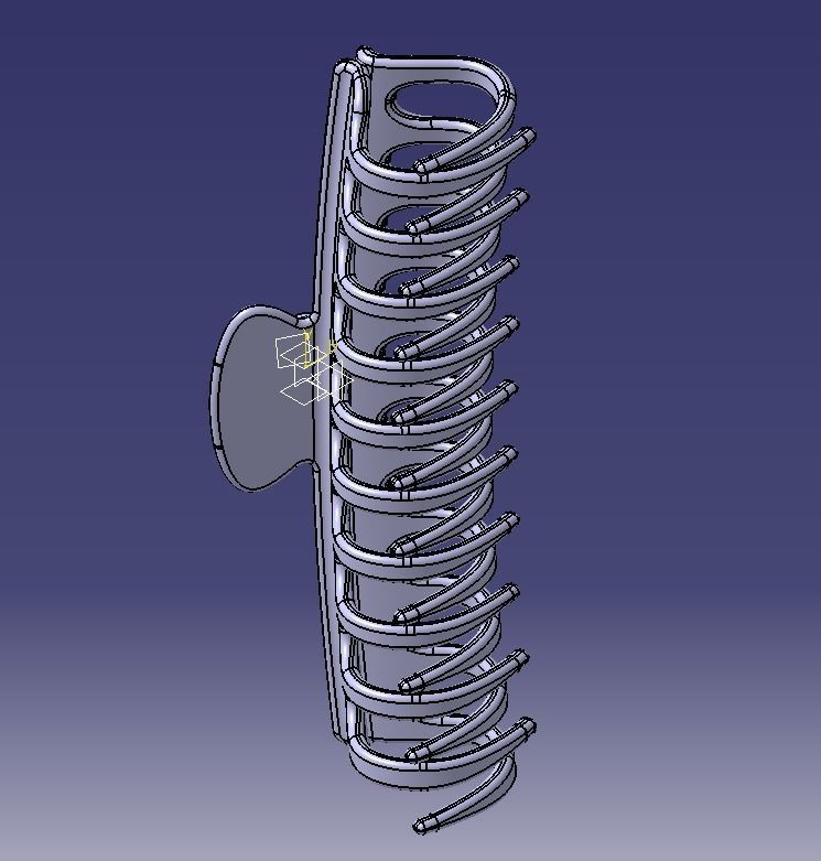 5 Inches Large Claw Clip Regular Curve 3D print model_22