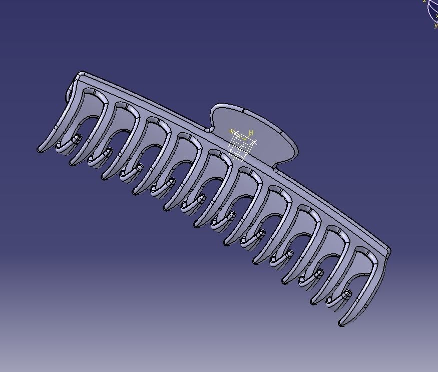 5 Inches Large Claw Clip Regular Curve 3D print model_40