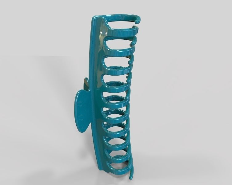 5 Inches Large Claw Clip Regular Curve 3D print model_11