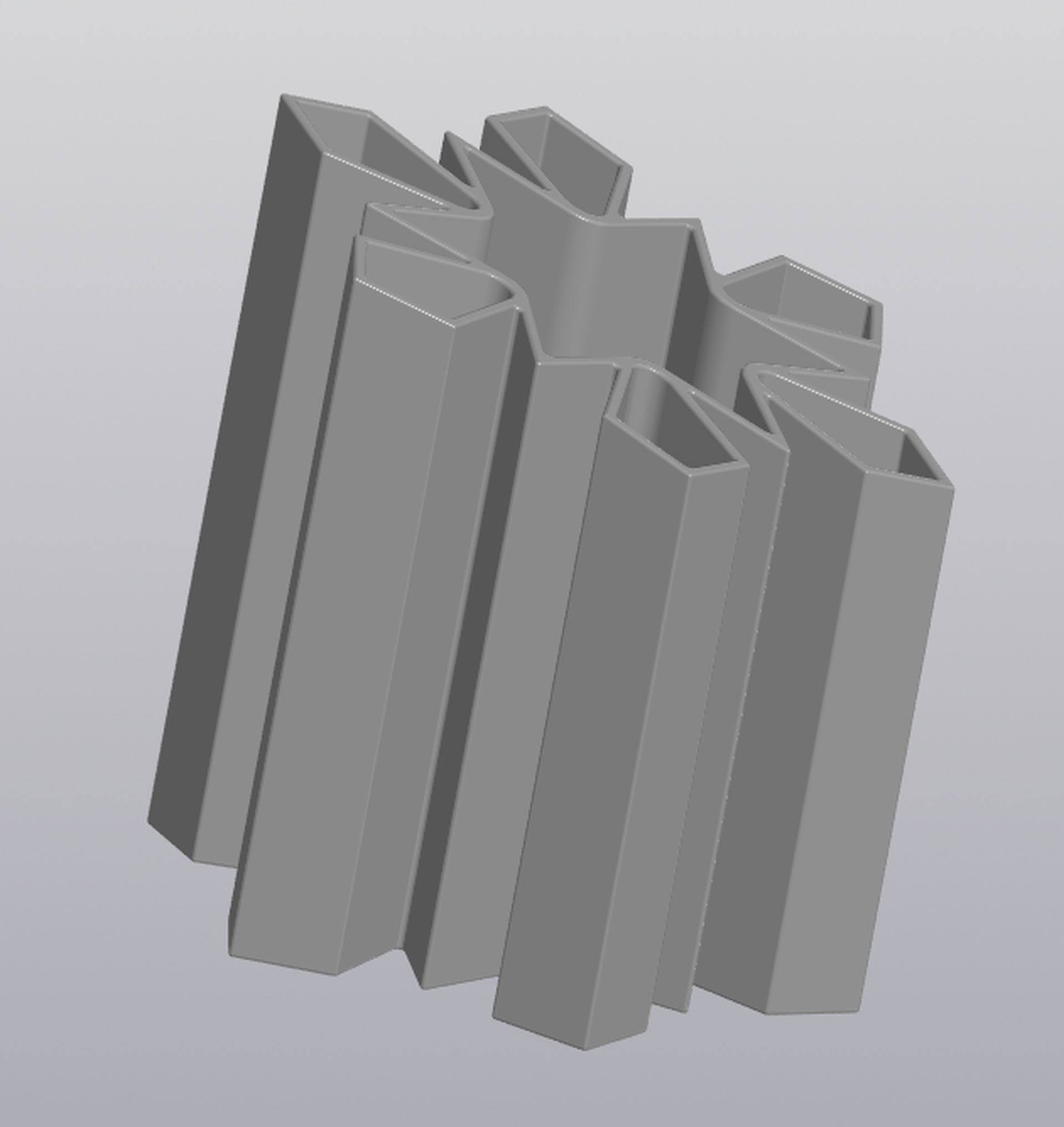 Penholder Vase Snowflake  3D print model_4