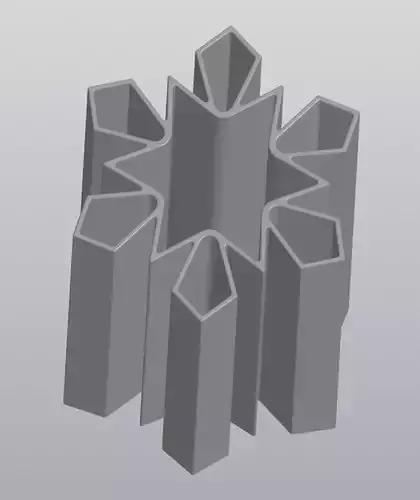 Penholder Vase Snowflake  3D print model
