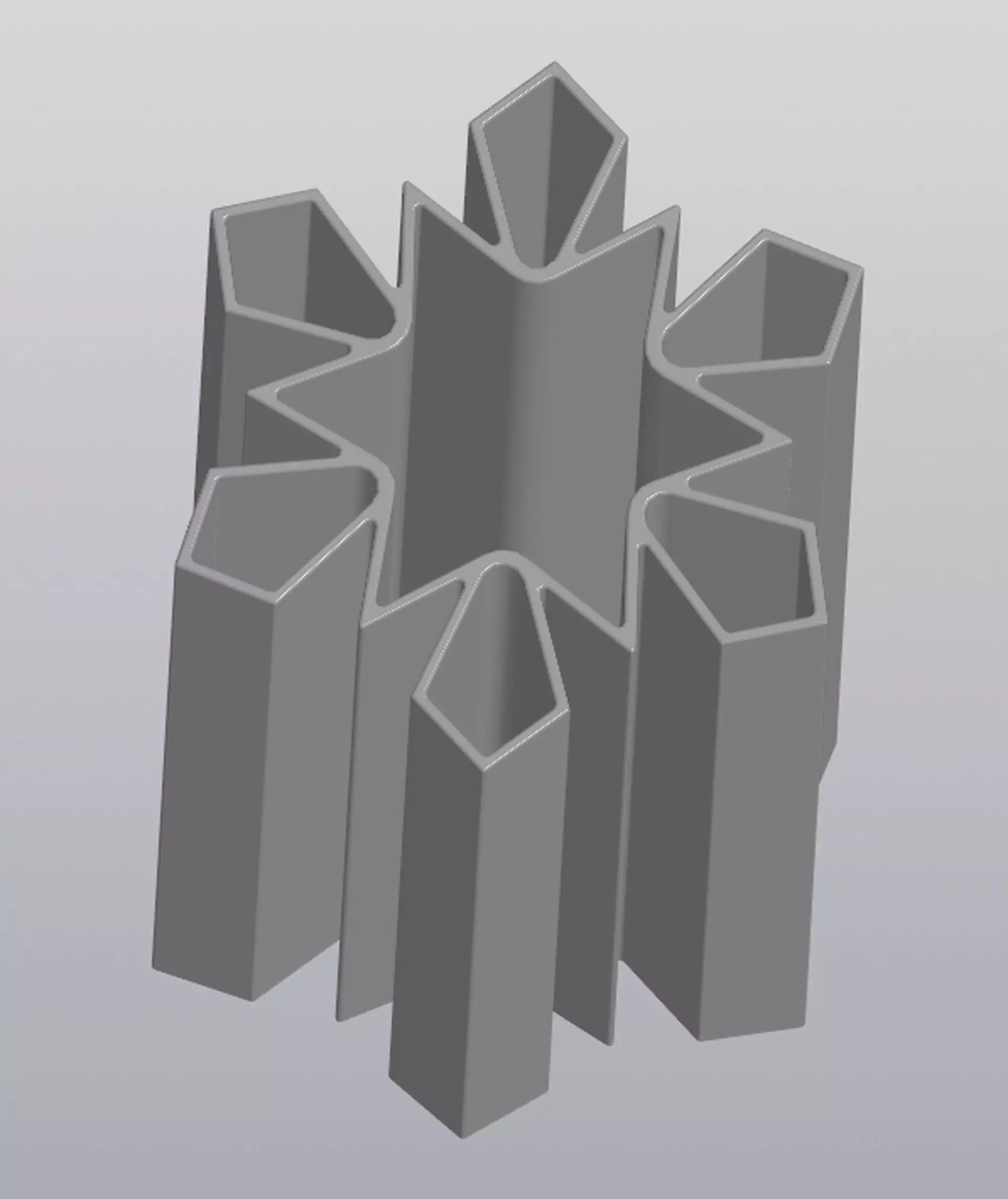 Penholder Vase Snowflake  3D print model_0