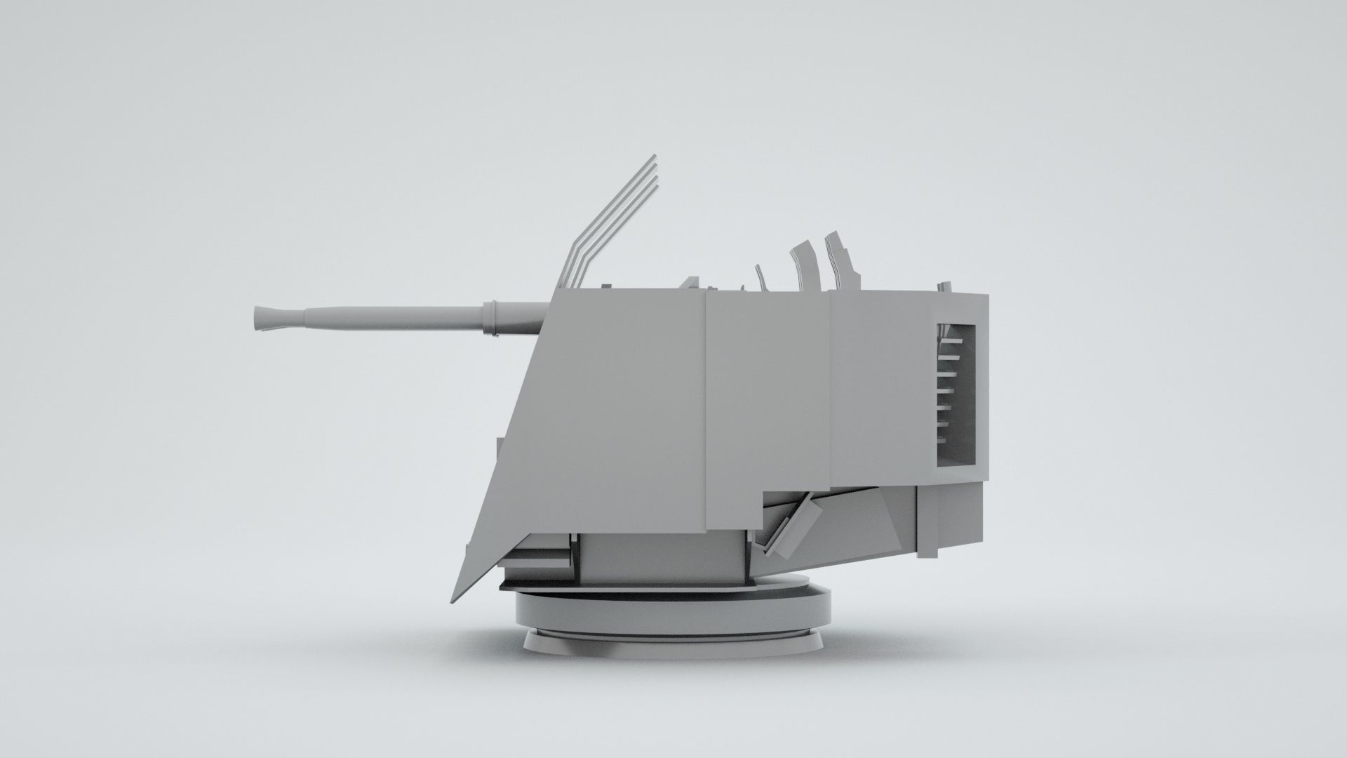 Bofors Twin 40mm 56 OQF Mark V Mark XI 3D model rigged | CGTrader