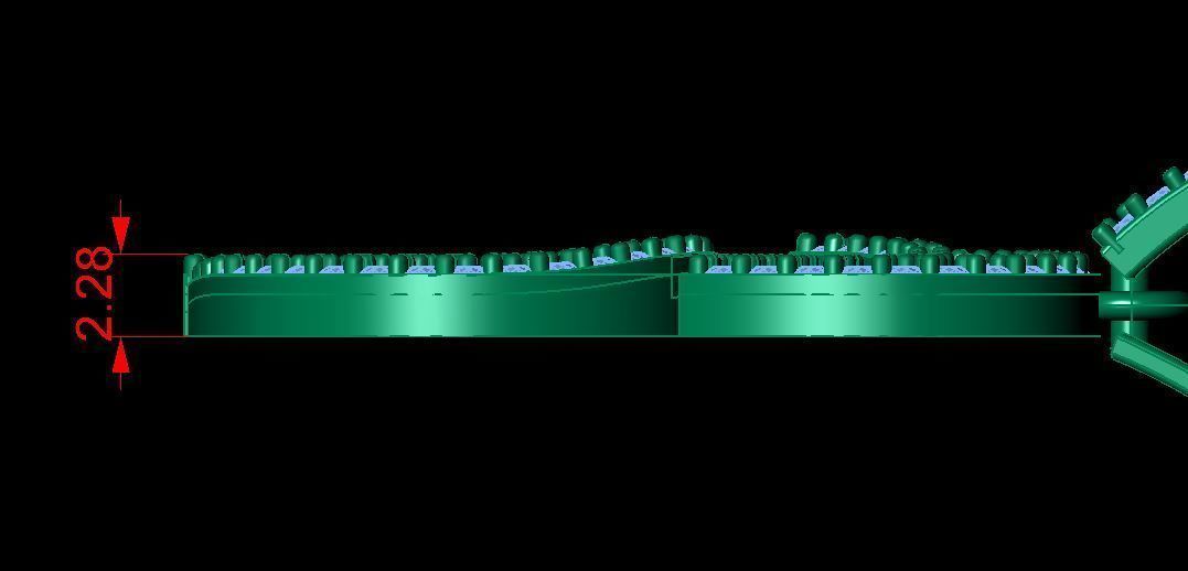 Baguette Diamond Letter Necklace 3D print model_2