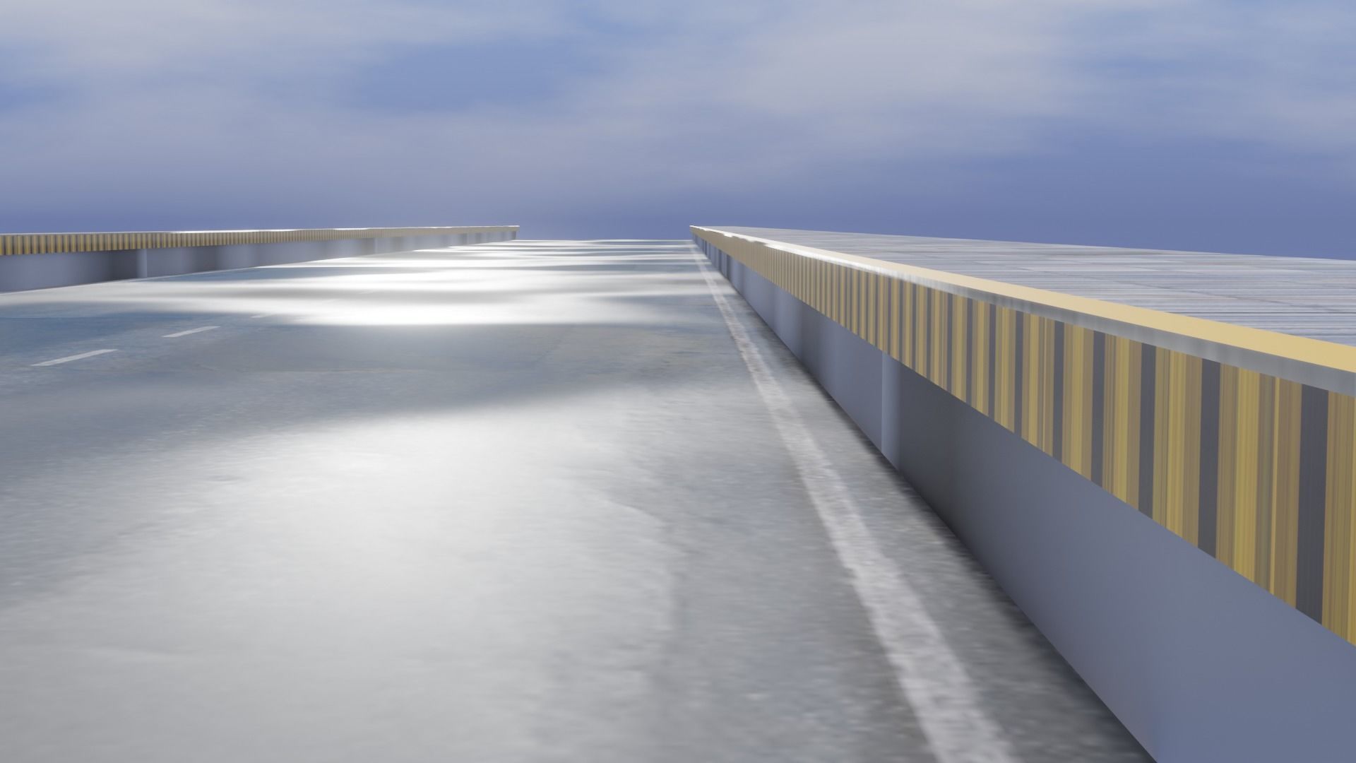 Road 3D model empty with no cars Free 3D model_4