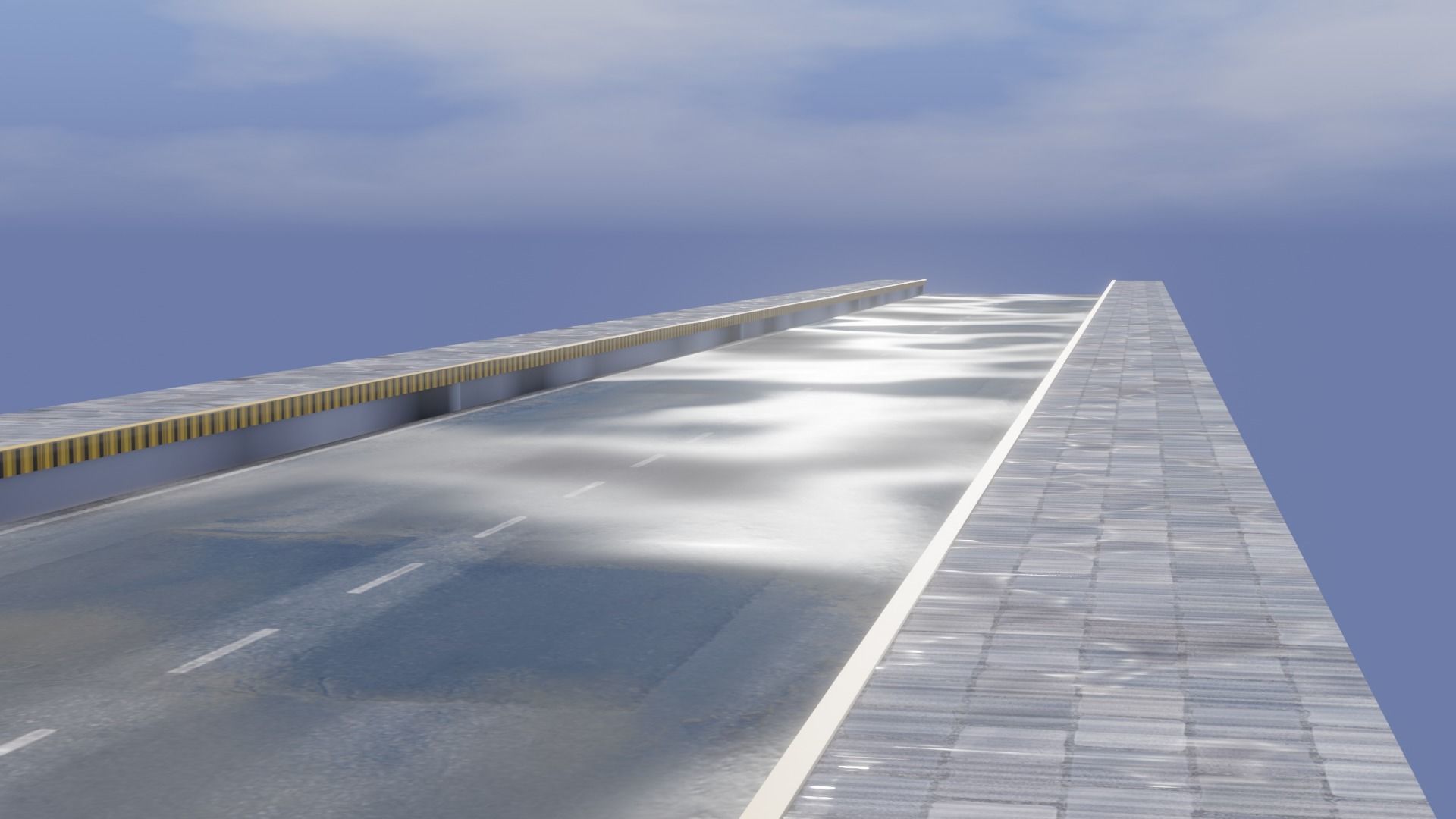 Road 3D model empty with no cars Free 3D model_5