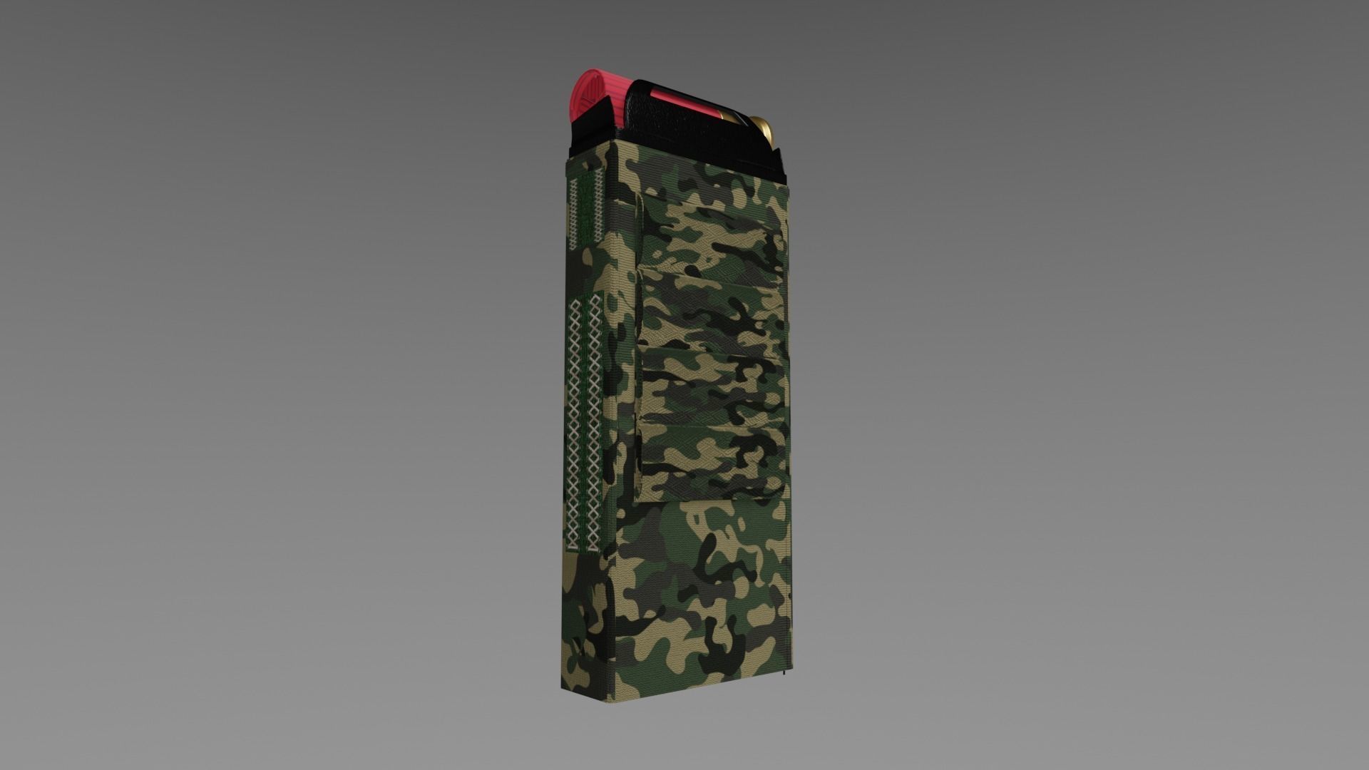 Automatic Ammo Pouch Low-poly 3D model_5