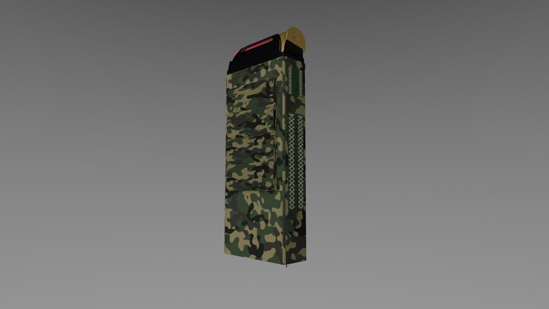 Automatic Ammo Pouch Low-poly 3D model_4