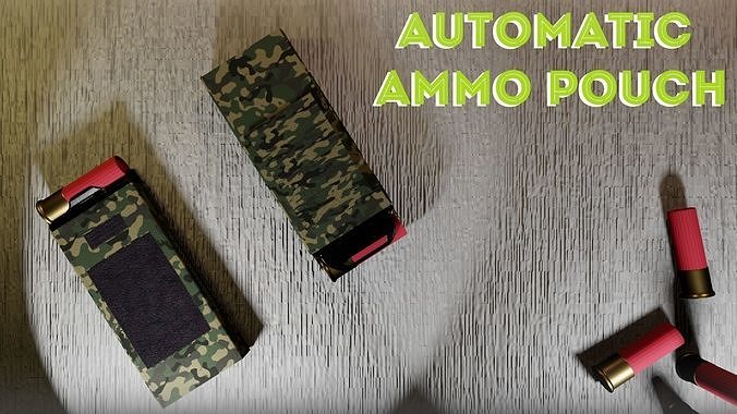 Automatic Ammo Pouch Low-poly 3D model