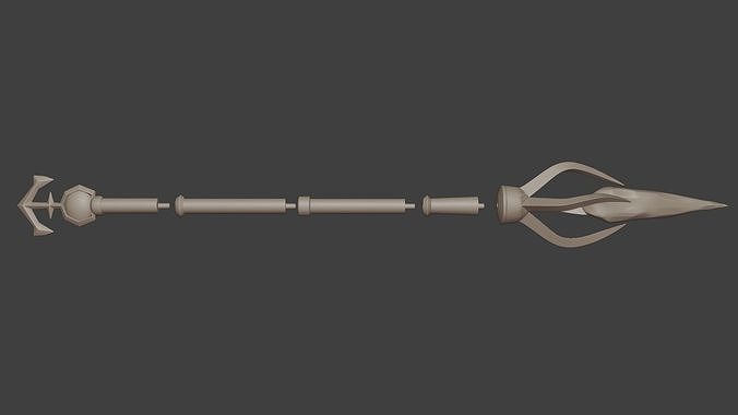 Jaina proudmoore staff from World of Warcraft 3D print model