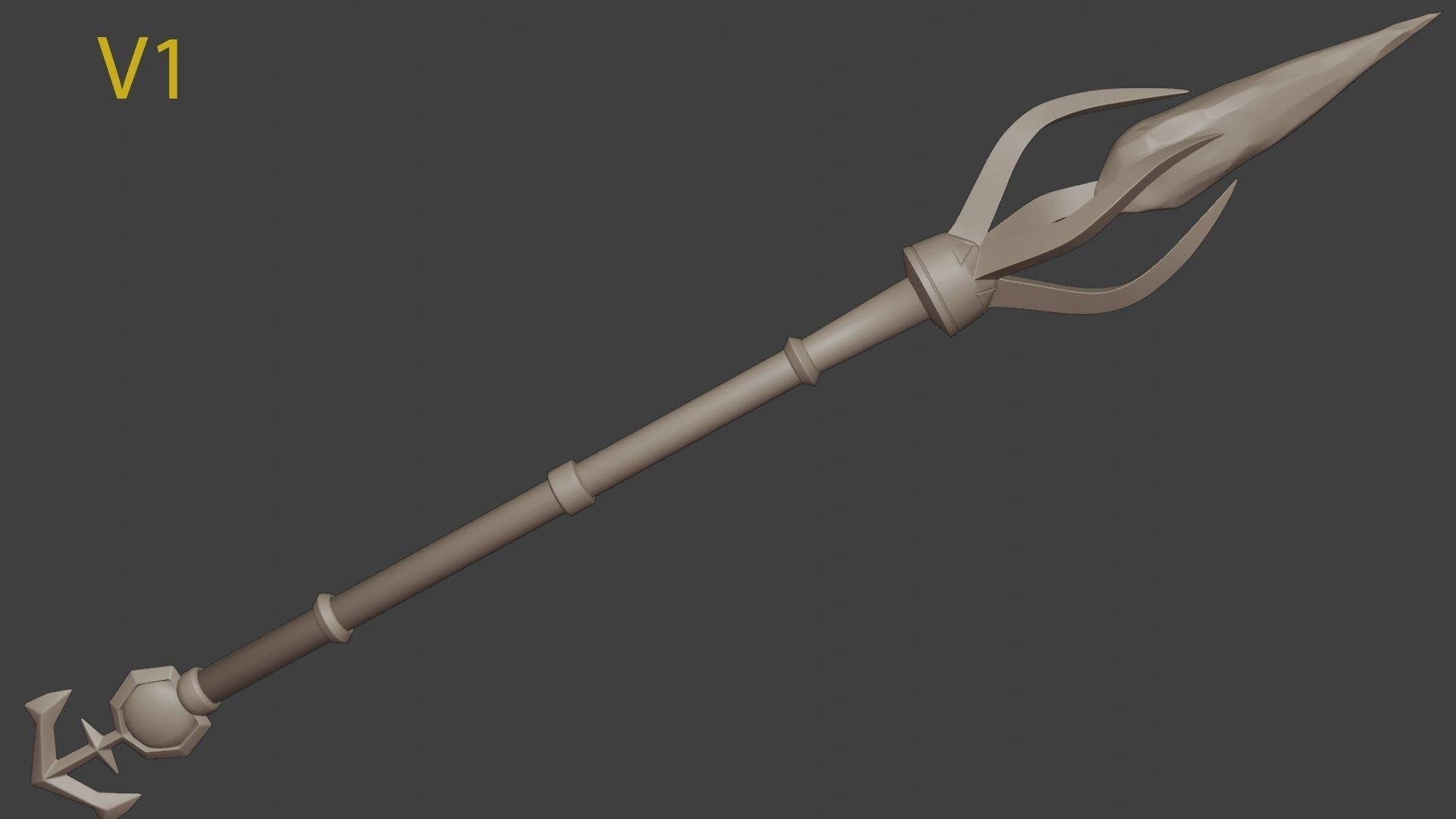 Jaina proudmoore staff from World of Warcraft 3D print model_1