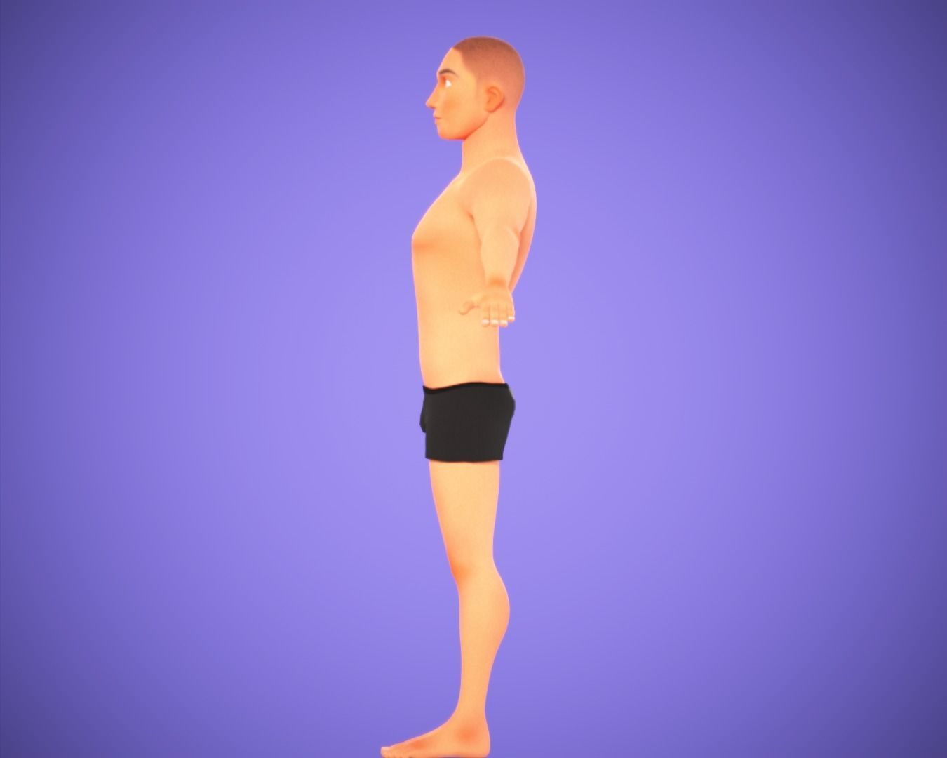Cartoon Man Rigged Low-poly 3D model_8