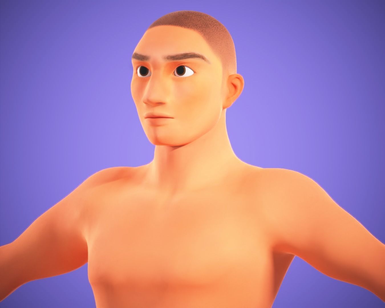 Cartoon Man Rigged Low-poly 3D model_4