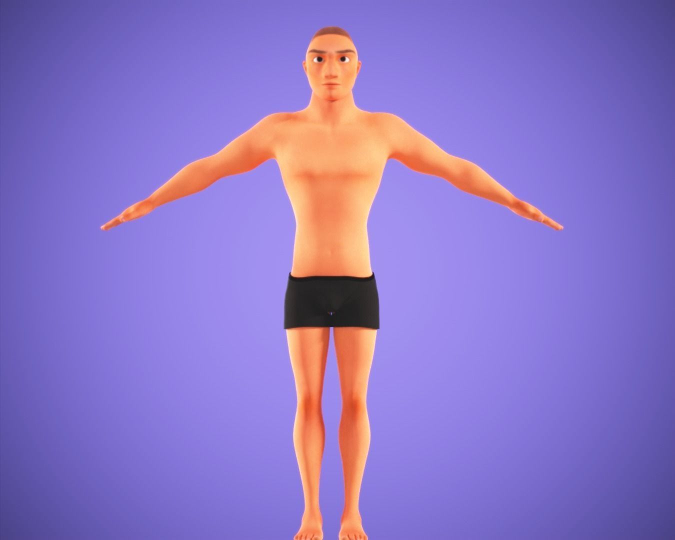 Cartoon Man Rigged Low-poly 3D model_6