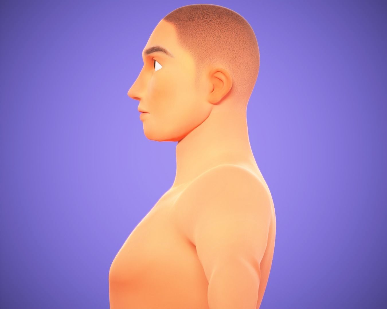 Cartoon Man Rigged Low-poly 3D model_5